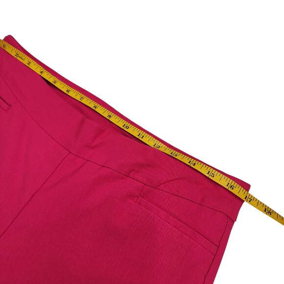 Chicos Womens So Slimming Brigitte Button Hem Ankle Pants Size 12R Hot Pink - Picture 11 of 14